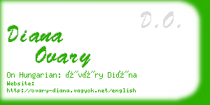 diana ovary business card